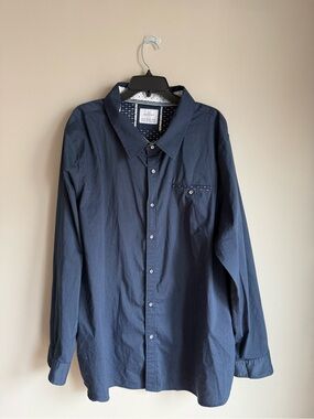Craft‎ + Flow Men's Navy Button-Up Shirt Size 3XL